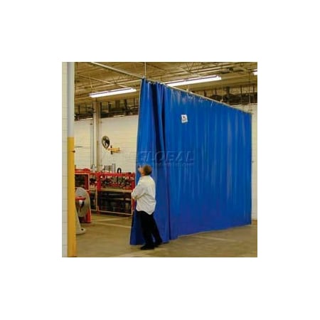 Tmi Solid Blue Curtain Wall Partition 24 x 10 QSCS-288X120